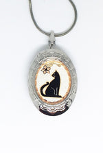 Load image into Gallery viewer, black cat locket
