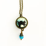 Load image into Gallery viewer, Black cat necklace
