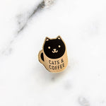 Load image into Gallery viewer, Black Cats &amp; Coffee pin.
