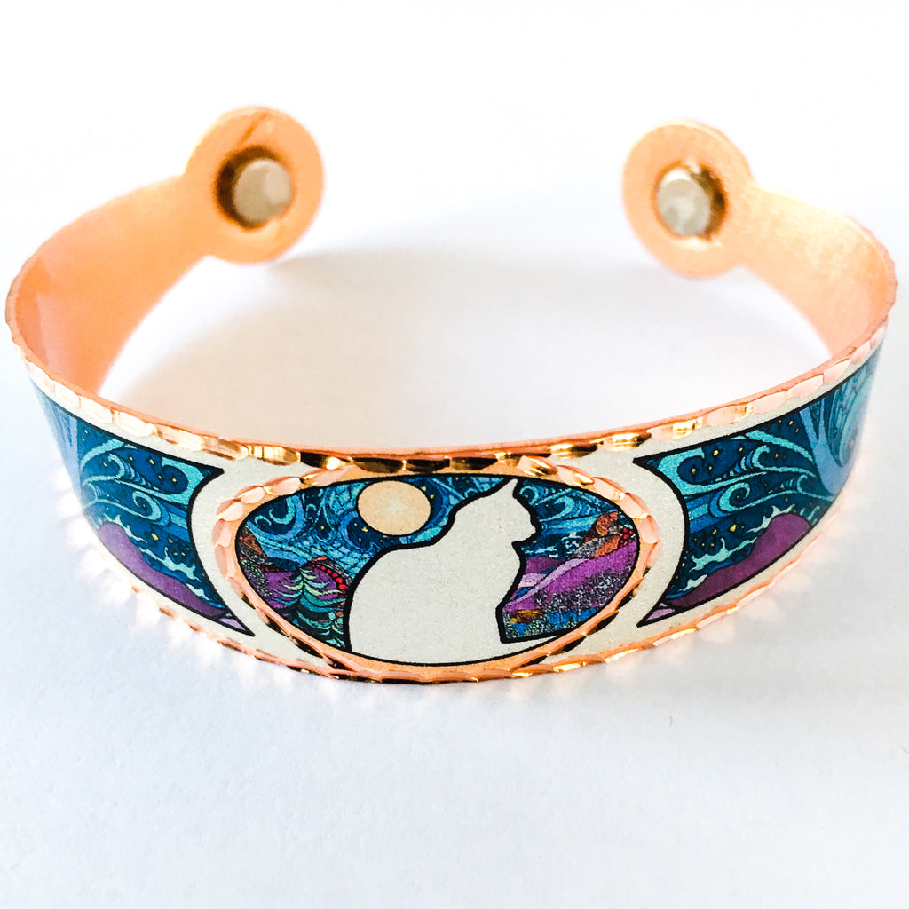 Blue Copper Cat Bracelet