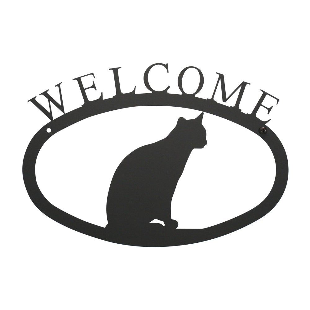 Welcome sign - cat sitting.