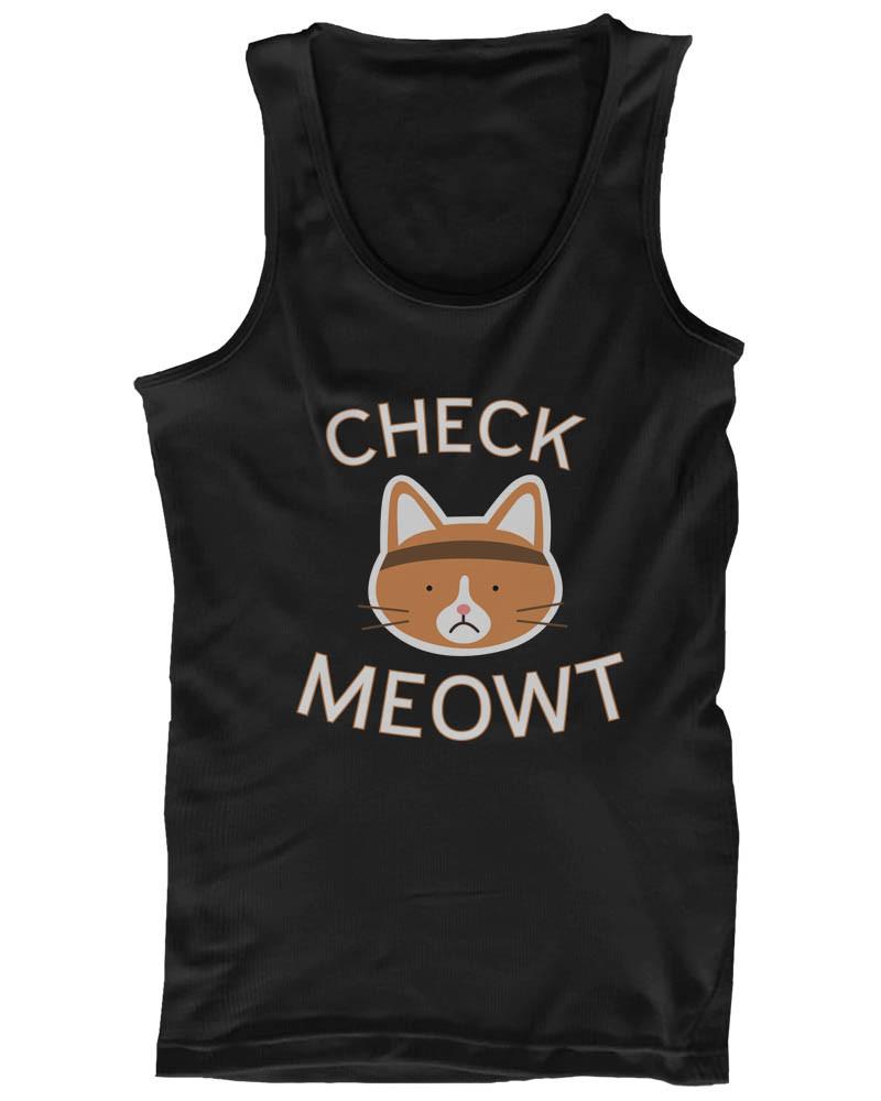 Check meowt cat tank top detail