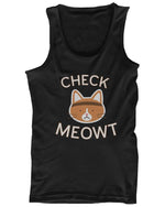 Load image into Gallery viewer, Check meowt cat tank top detail
