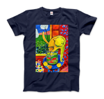 Load image into Gallery viewer, Henri Matisse the Cat With Red Fishes 1914 Artwork T-Shirt blue
