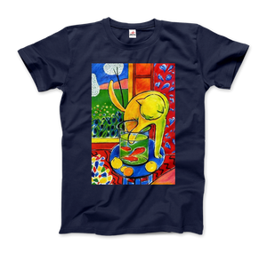 Henri Matisse the Cat With Red Fishes 1914 Artwork T-Shirt blue