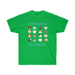 Load image into Gallery viewer, Everyday is Caturday t-shirt - green
