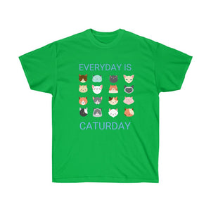 Everyday is Caturday t-shirt - green