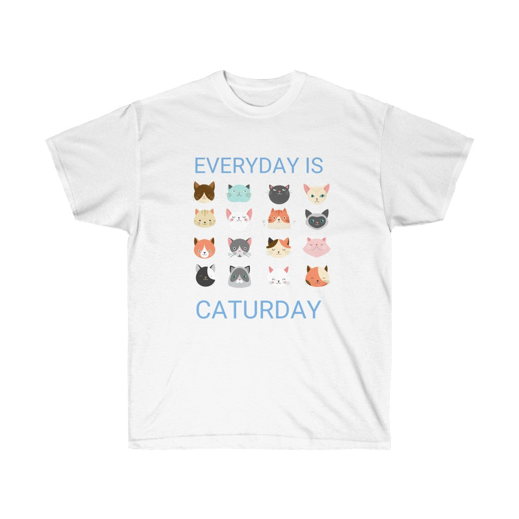 Everyday is Caturday t-shirt - white