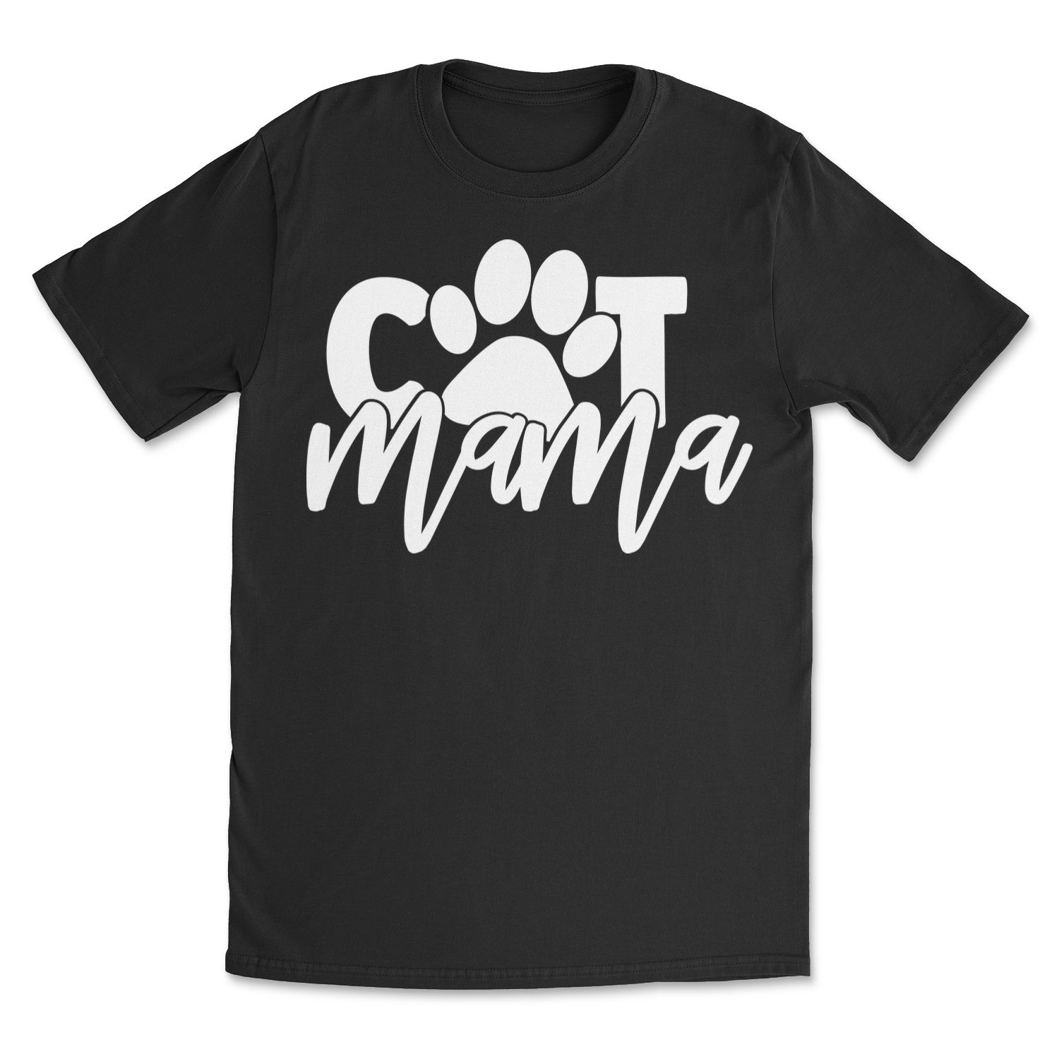Cat mama shirt black