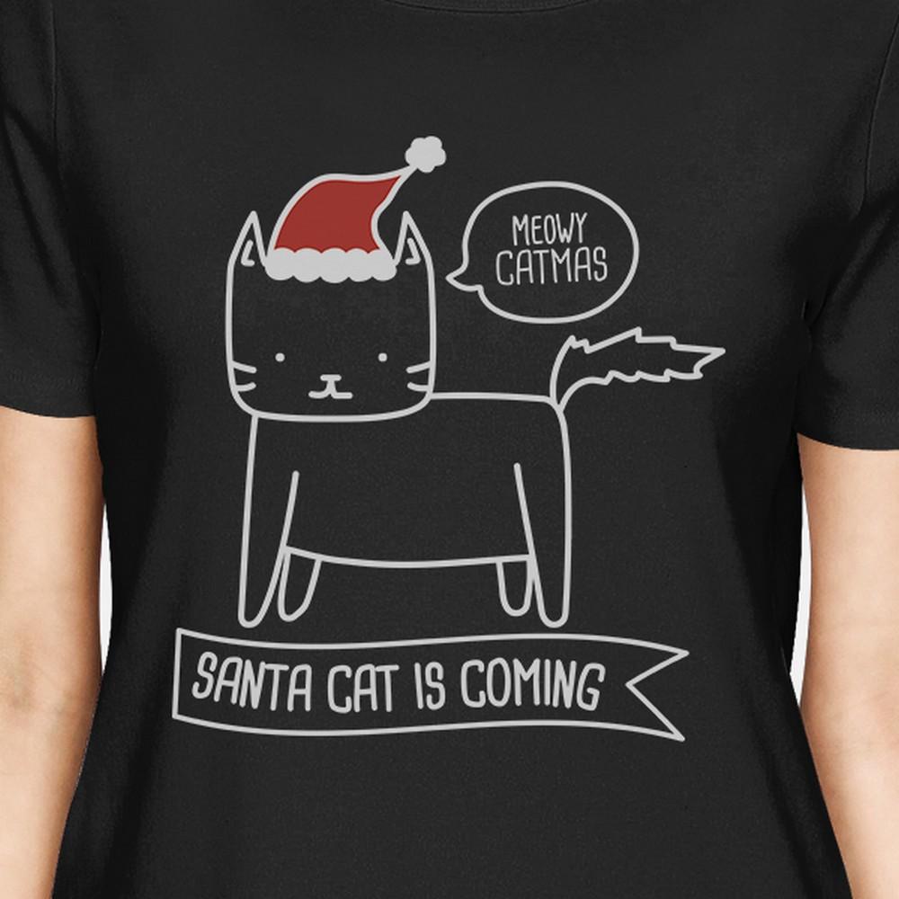 Santa Cat t-shirt  detail