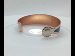 Load and play video in Gallery viewer, Blue Silhouette Copper Cat Bracelet
